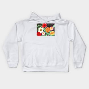 Colorful Spring tulips Kids Hoodie